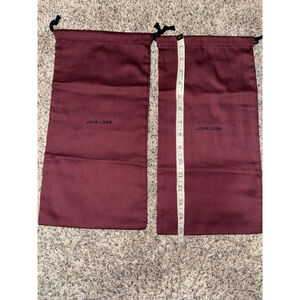 Unisex John Lobb Burgundy & Black Drawstring Shoe Dust Bags - One Size​